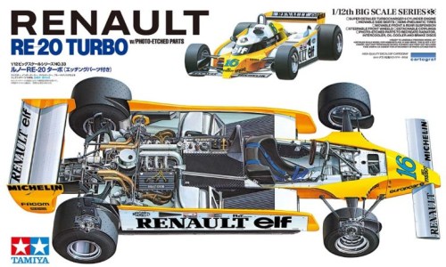 Renault RE-20 turbo F1 1/12 in edizione limitata con fotoincisioni tamiya 12033
